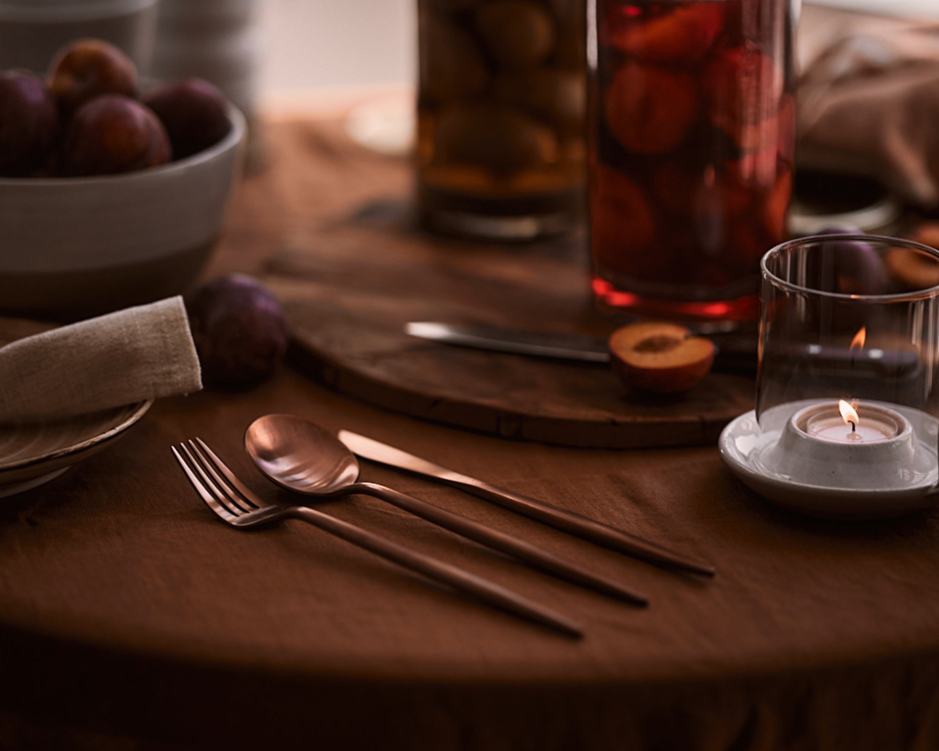 London Rose Gold Stainless Steel Cutlery Sets x16/24 pieces