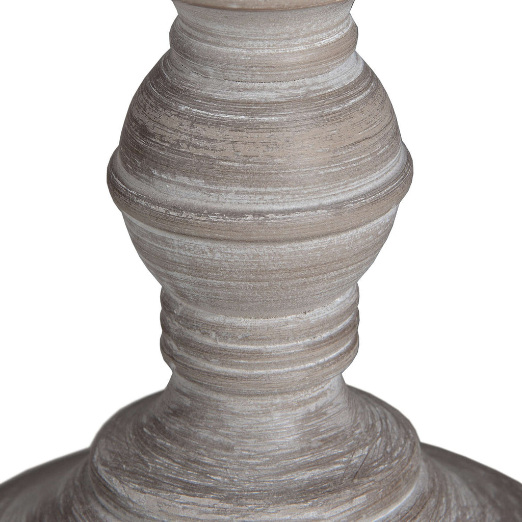 Pella Table Lamp — side view beige wood
