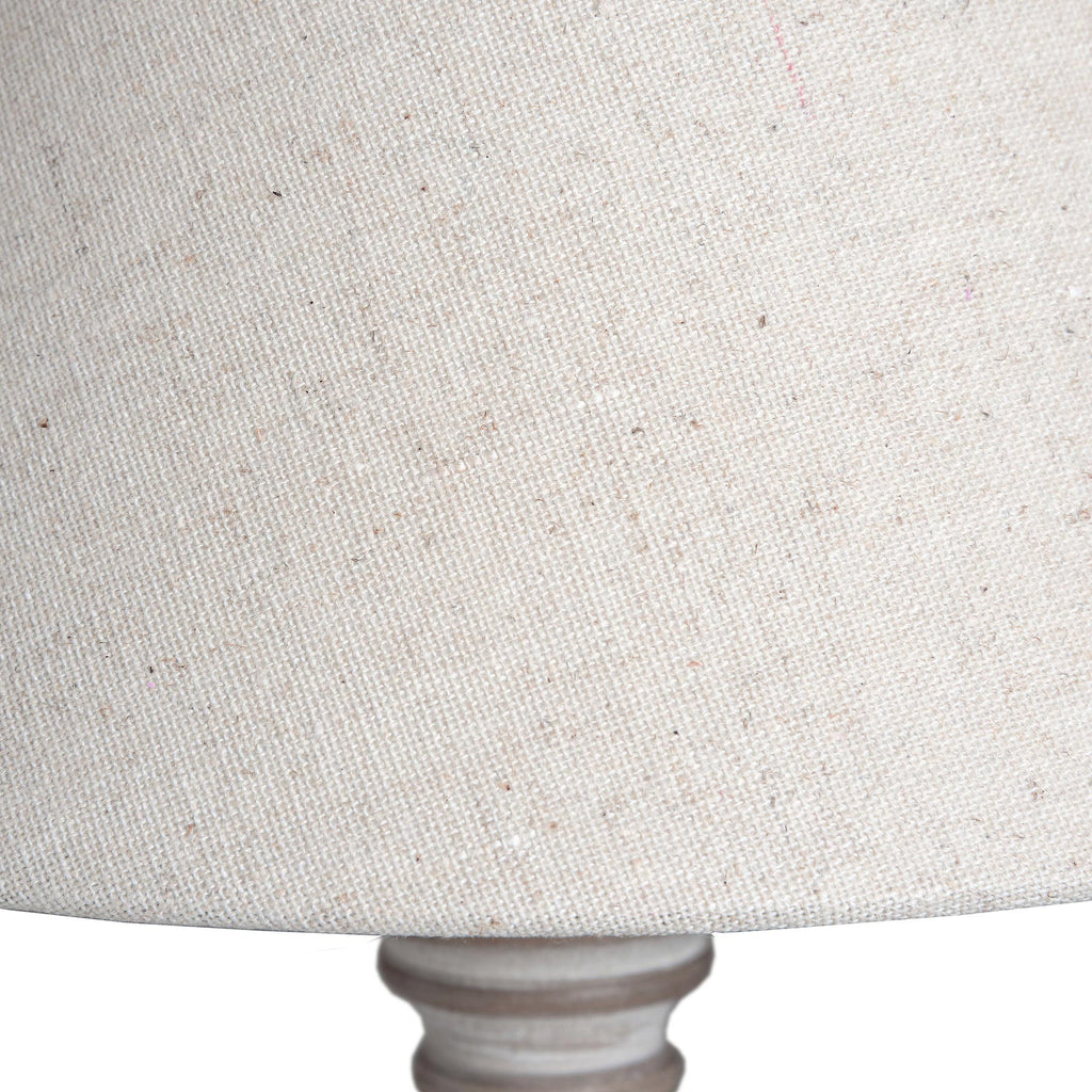 Pella Table Lamp — detail close-up beige wood