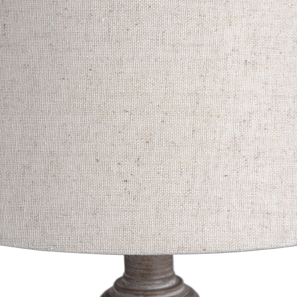 Teos Table Lamp — detail close-up beige wood