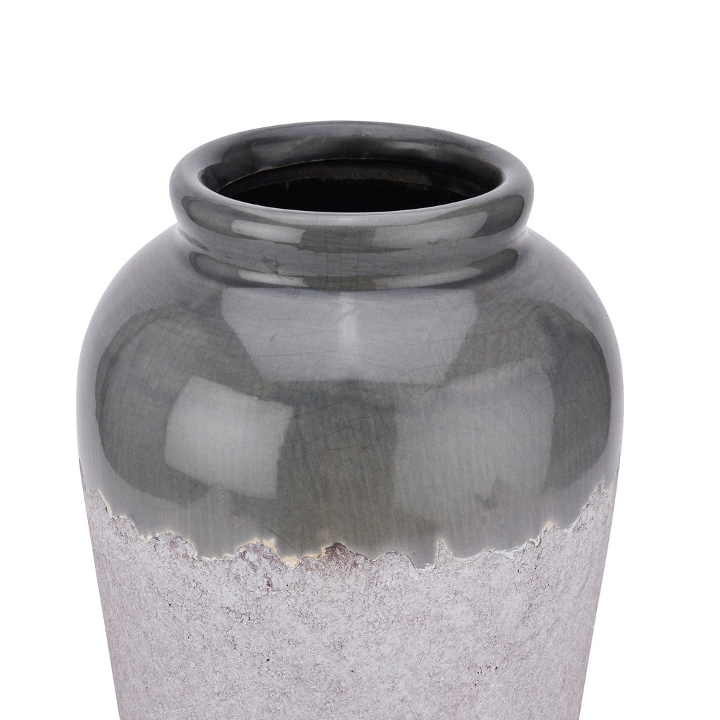 Medium Conran Vase — side view white ceramic