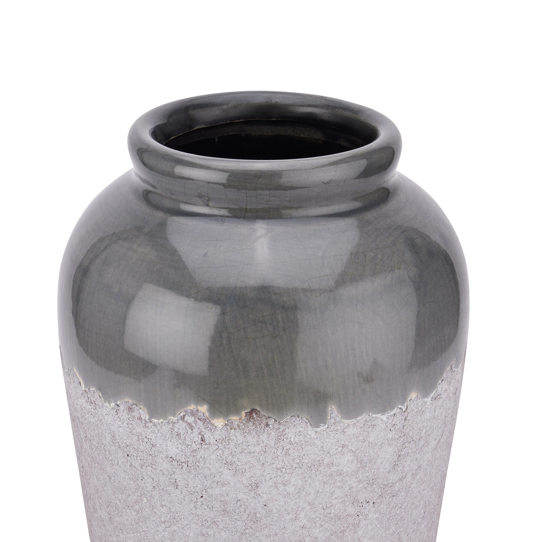 Medium Conran Vase — side view white ceramic