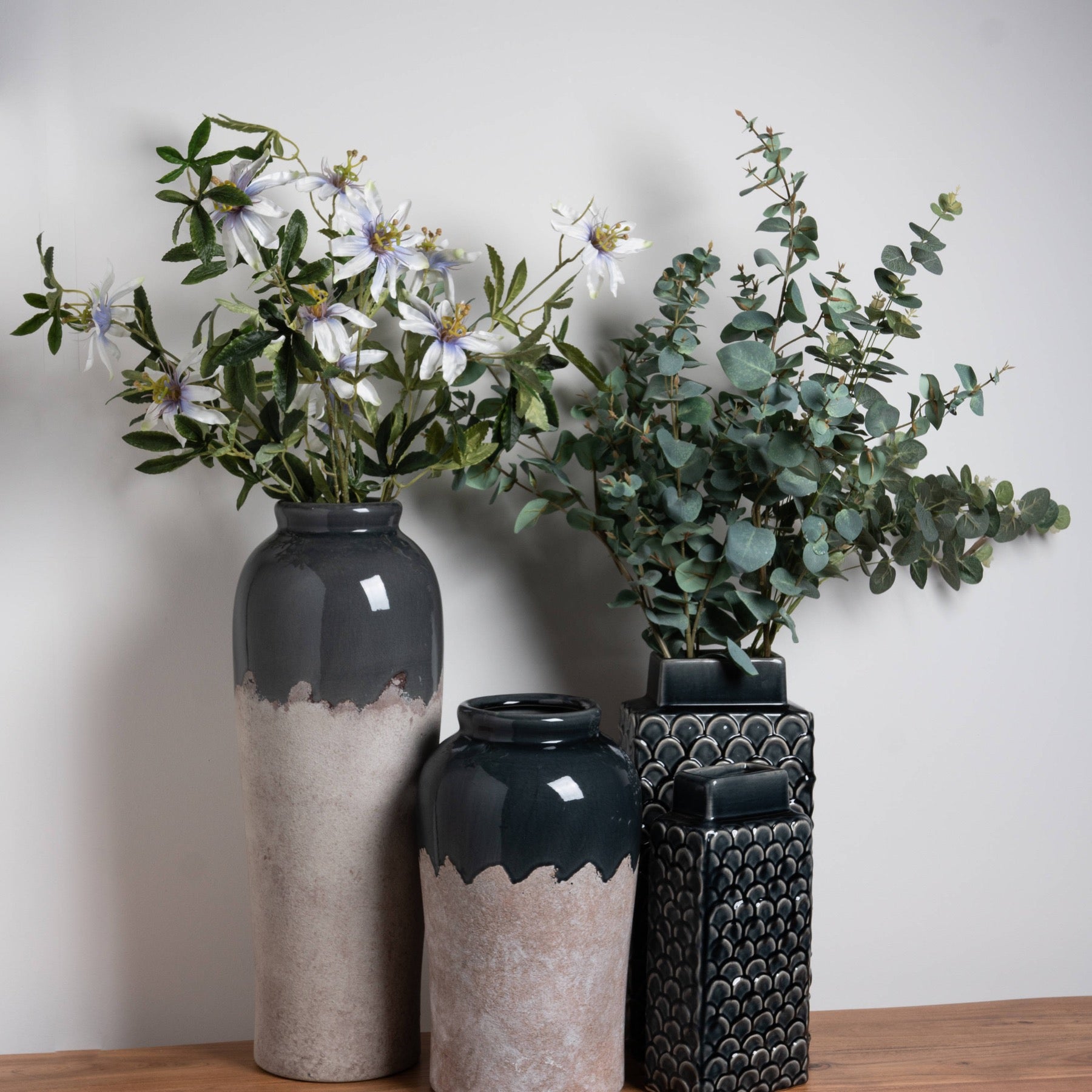 Medium Conran Vase — detail close-up white ceramic
