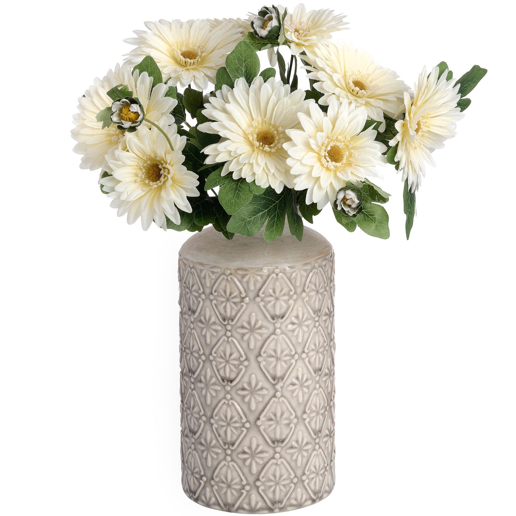 Medium Nero Vase — side view white plastic