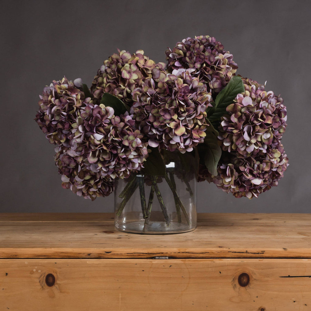 Autumn Burgundy Hydrangea stems