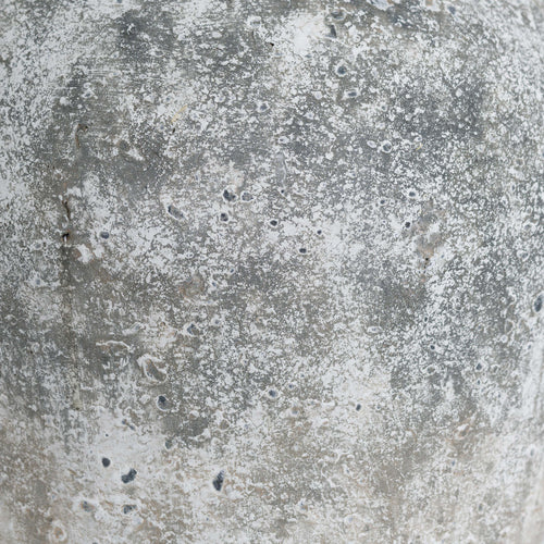 Aged Stone Ceramic Vase — side view stone ceramic