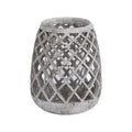 Large Conical Ceramic Lattice Hurricane Lantern — main product view