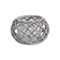 Round Ceramic Lattice Hurricane Lantern — main product view