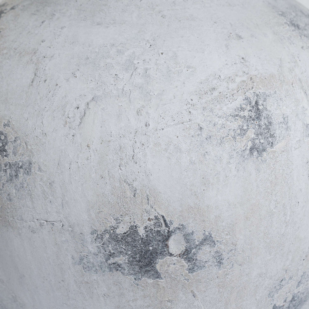 Downton Large Antique White Vase — side view stone ceramic