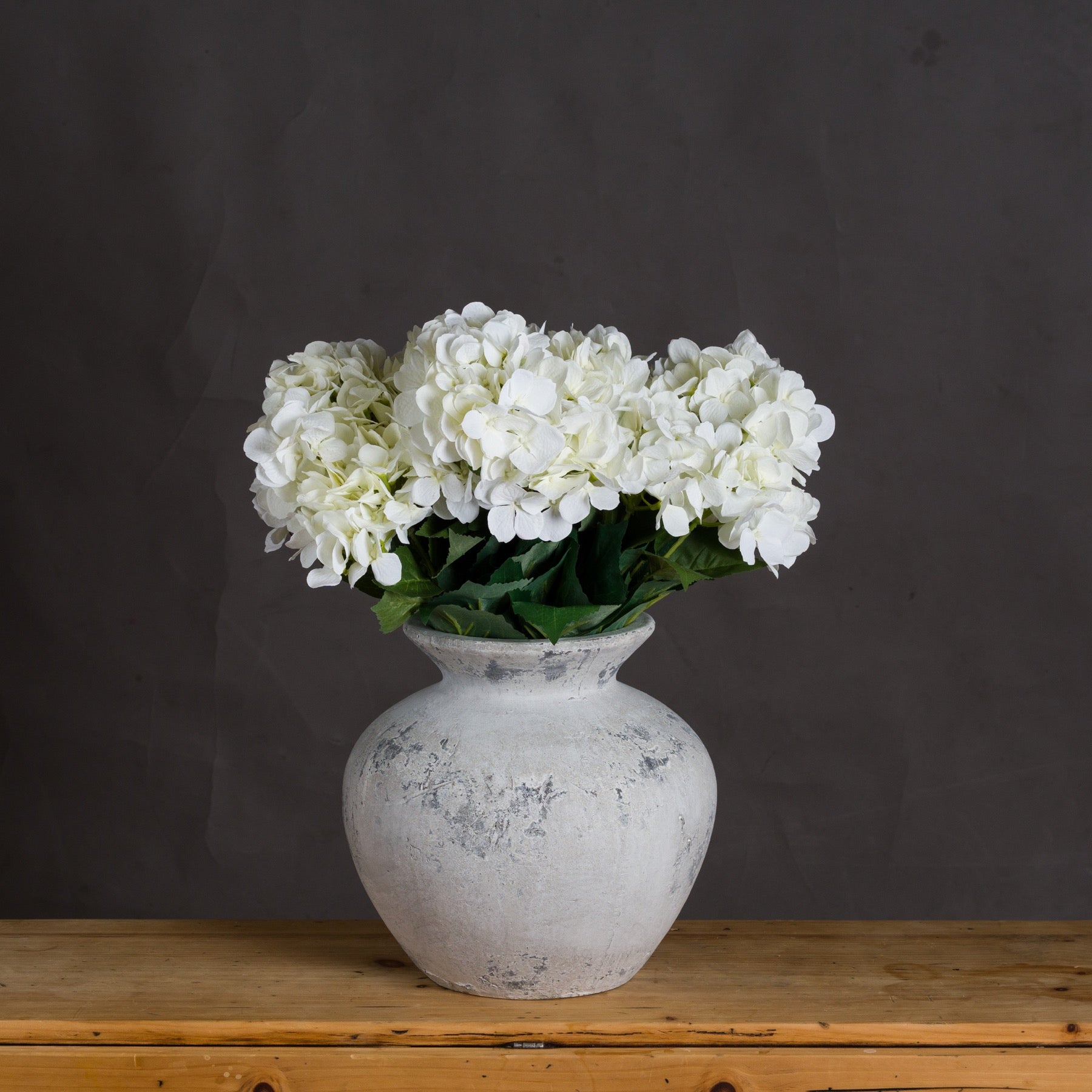 Darcy Antique White Vase — detail close-up stone ceramic