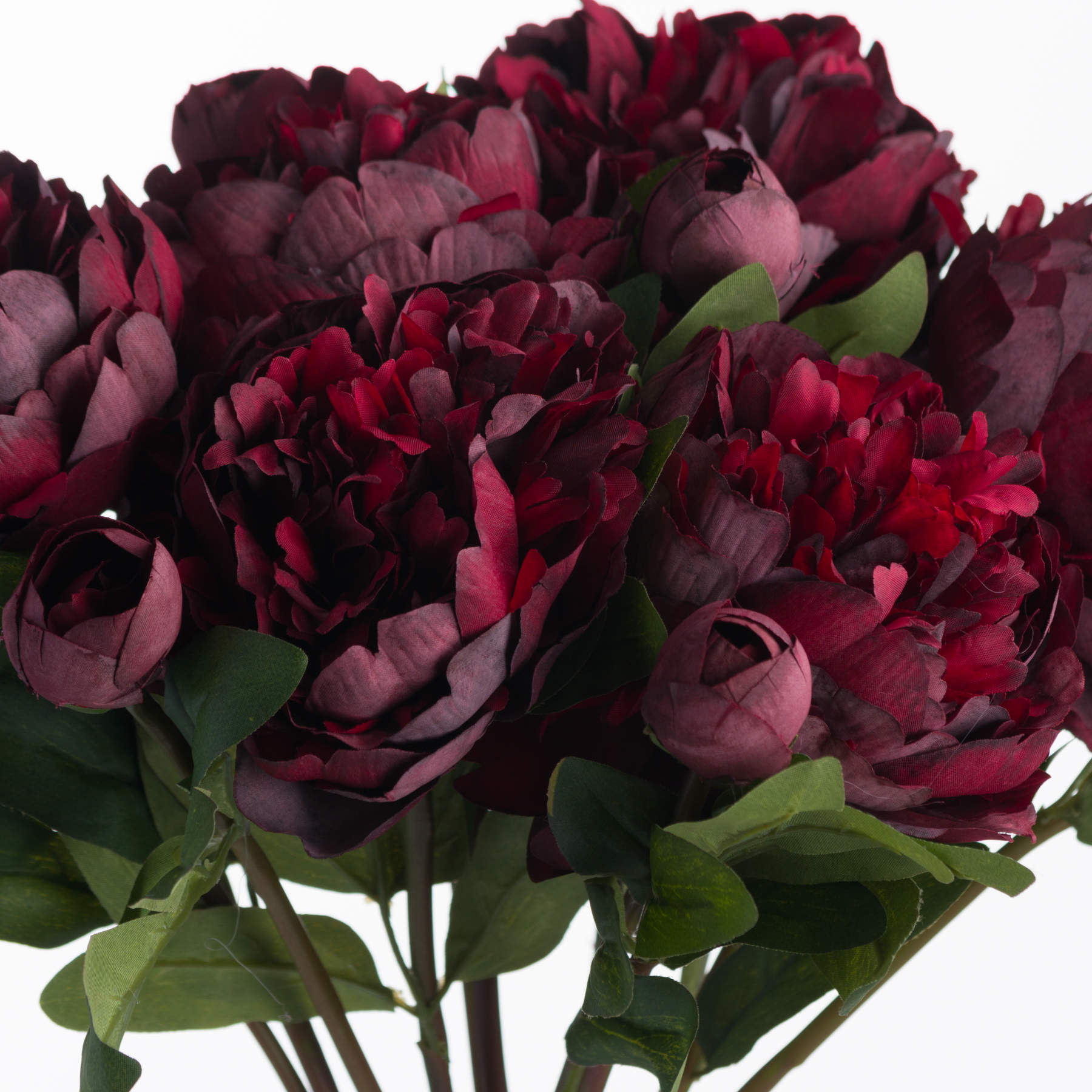 Burgundy Peony Rose — view 5 red plastic