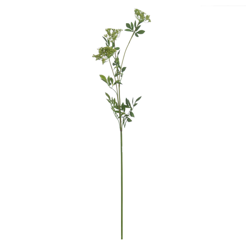 Faux Cow Parsley Ammi — alternative angle green plastic