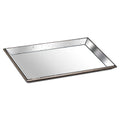 Astor Distressed Large Mirrored Tray With Wooden Detailing — main product view