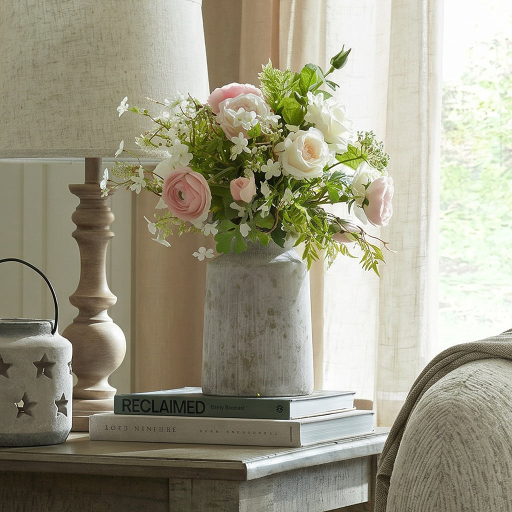 Bloomville Urn Stone Vase, included in The Bloomville Woodland Hallway Urn
