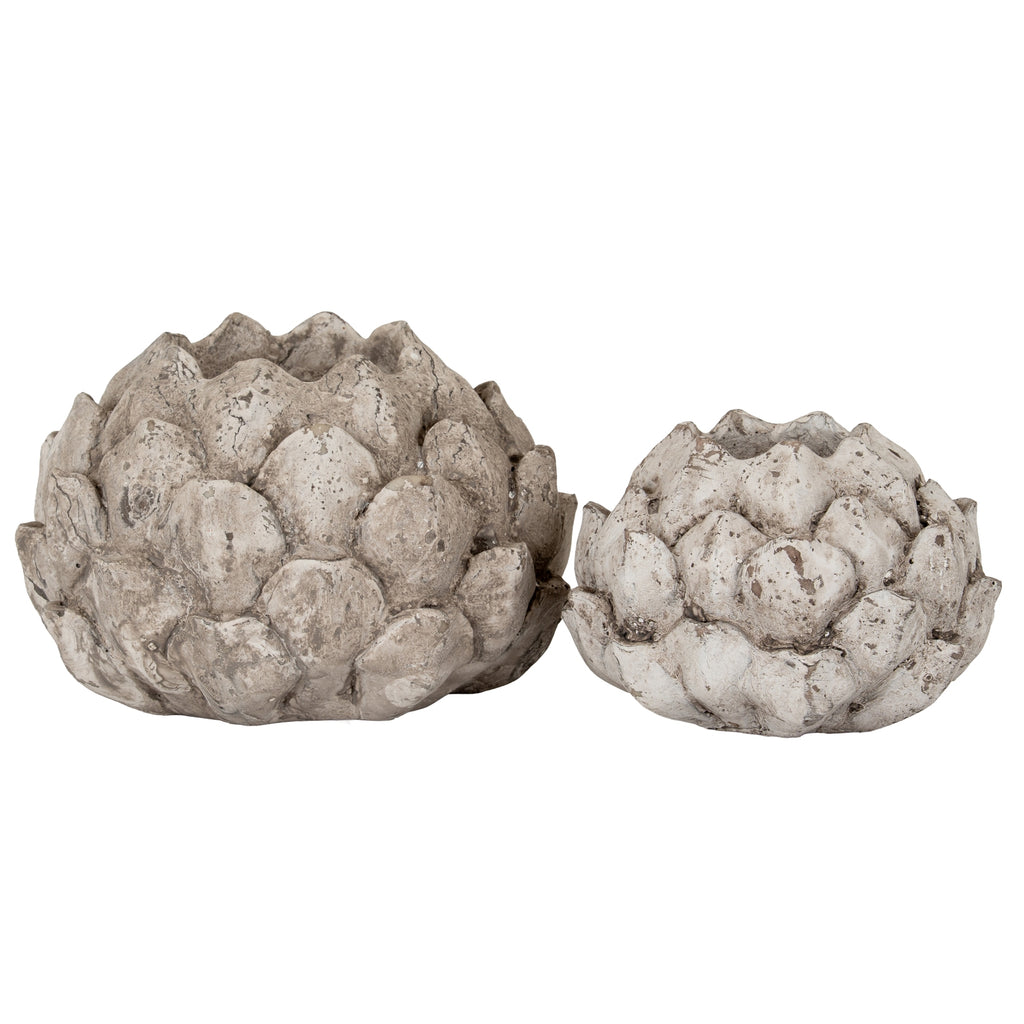 Stone Effect Acorn Tea Light Holder — alternative angle stone ceramic