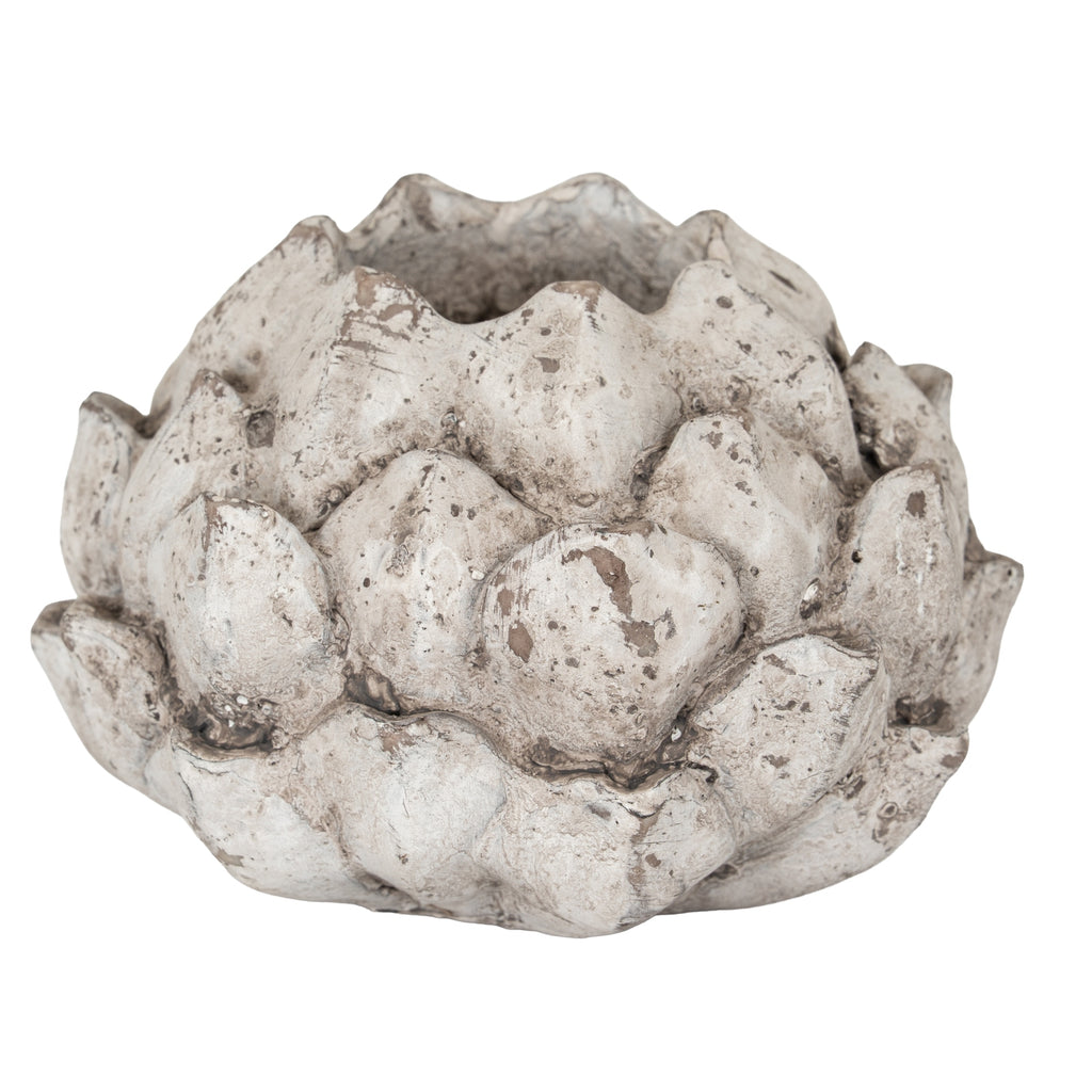 Large Stone Effect Acorn Tea Light Holder, main product view