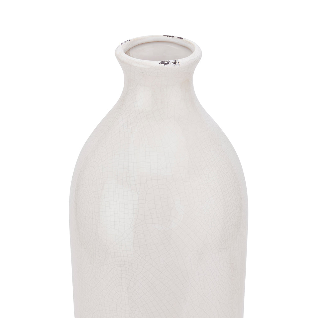 Garda Glazed Gisela Vase — side view white ceramic