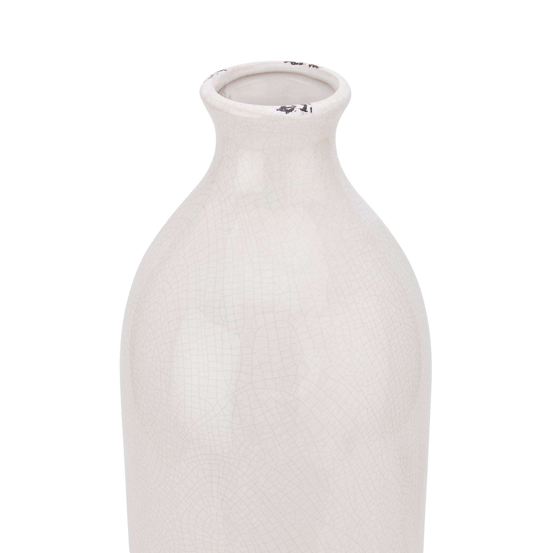 Garda Glazed Gisela Vase — side view white ceramic