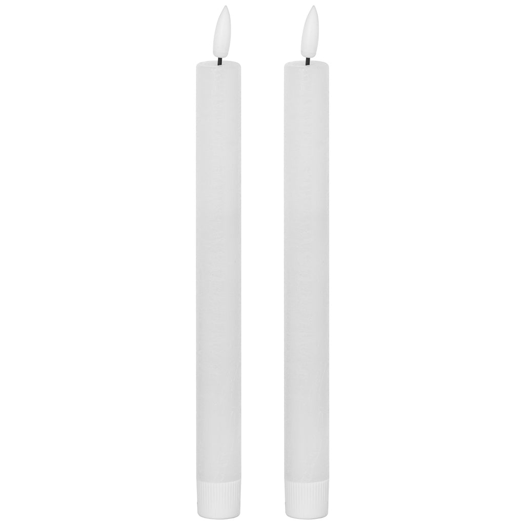 Luxe Collection Natural Glow S/ 2 White LED Dinner Candles — main product view