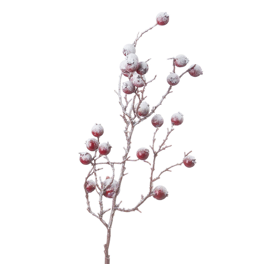 Artificial Large Red Festive Berry Stem, detail close-up