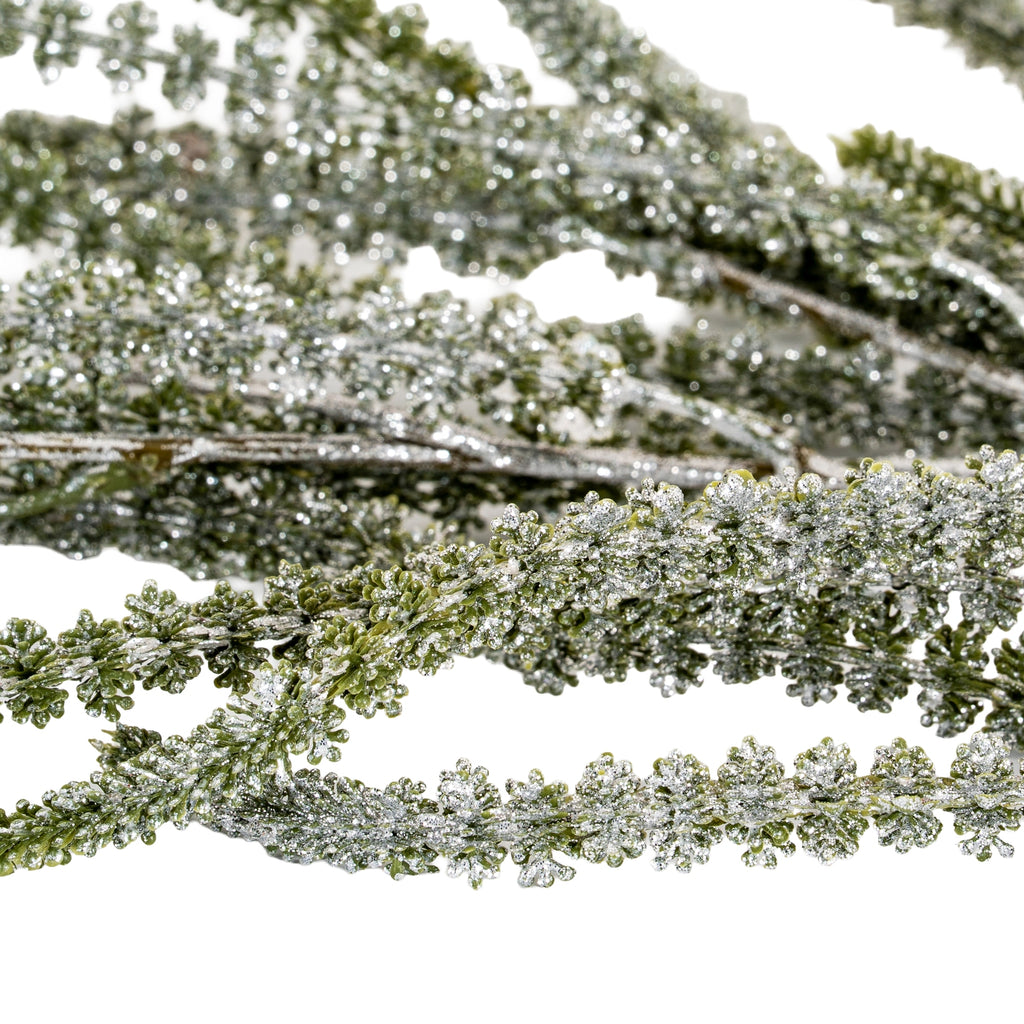 Artificial Festive Silver Amaranthus Stem, detail close-up