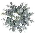 Artificial Medium Frosted Eucalyptus Candle Wreath, main product view
