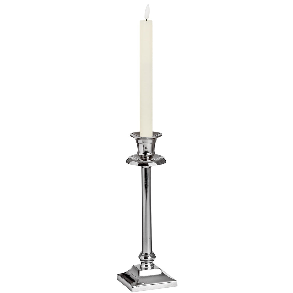 Luxe Collection Natural Glow S/ 2 Ivory LED Dinner Candles — side view white plastic