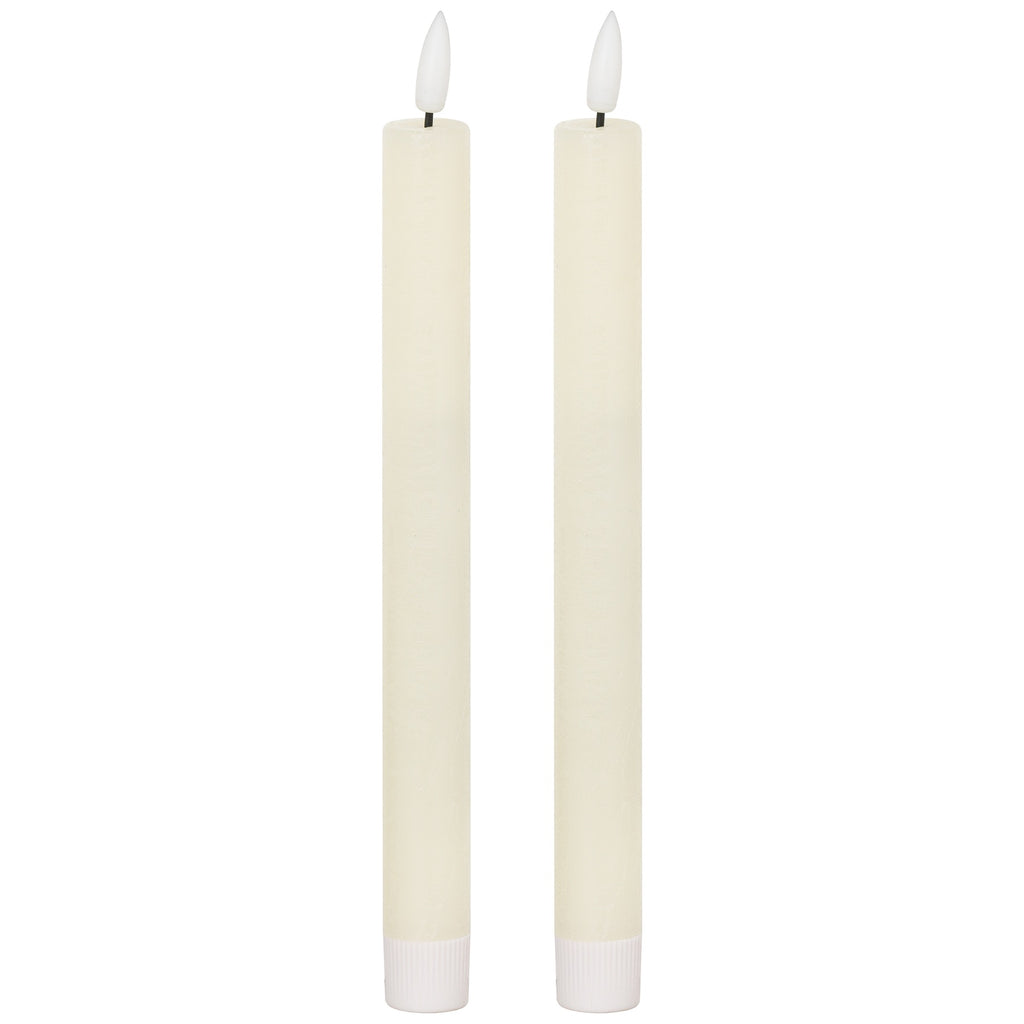 Luxe Collection Natural Glow S/ 2 Ivory LED Dinner Candles — main product view
