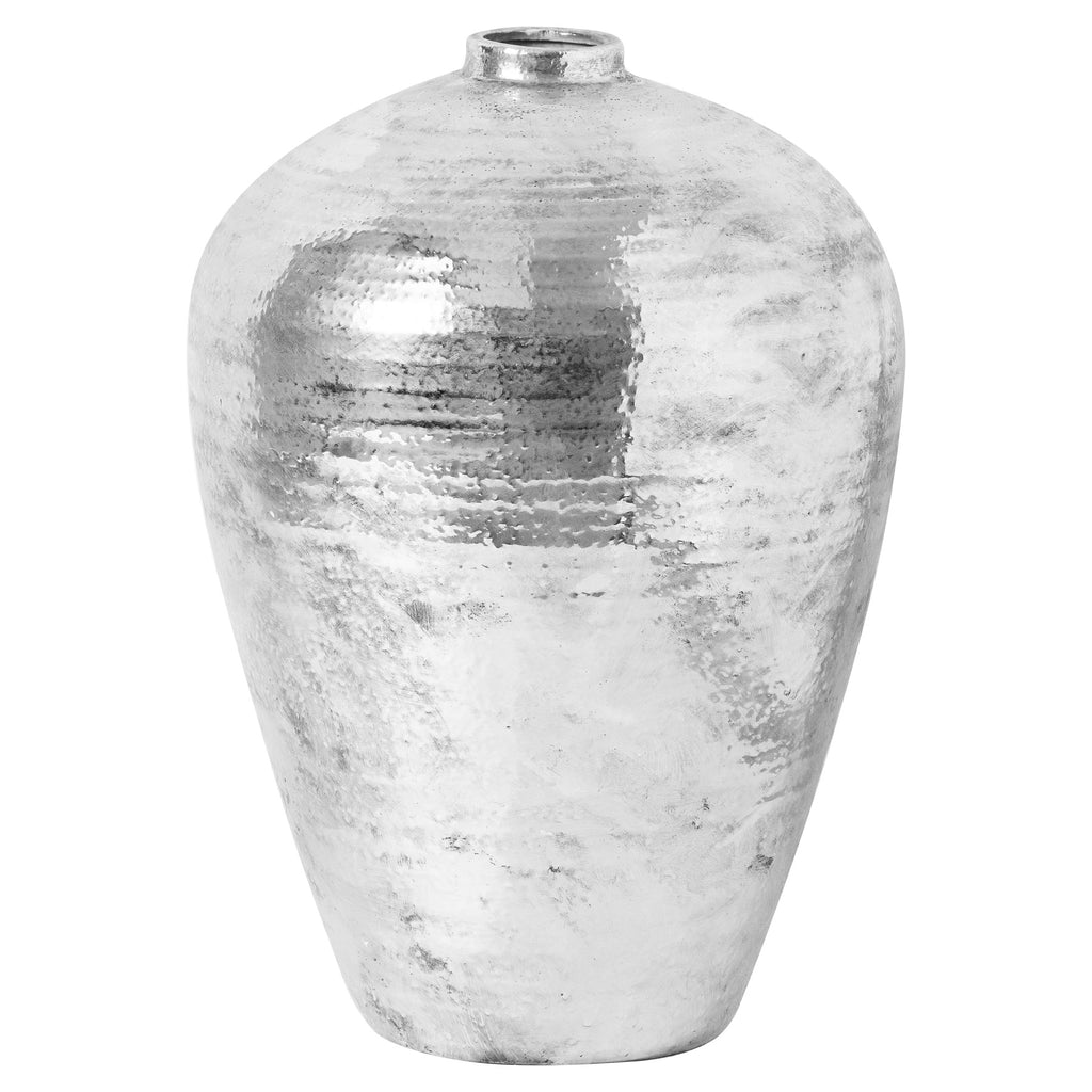 Large Hammered Silver Astral Vase — main product view