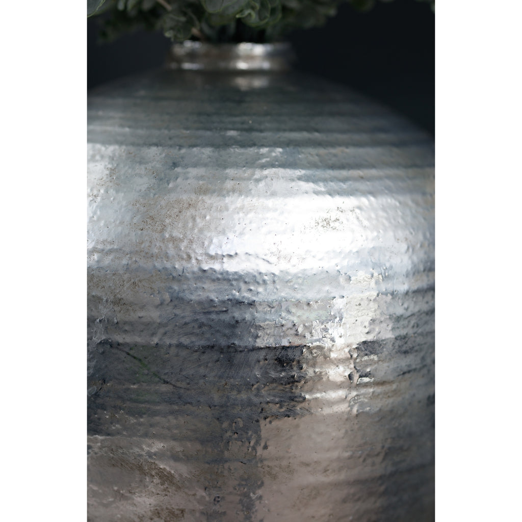 Hammered Silver Astral Vase — alternative angle silver ceramic