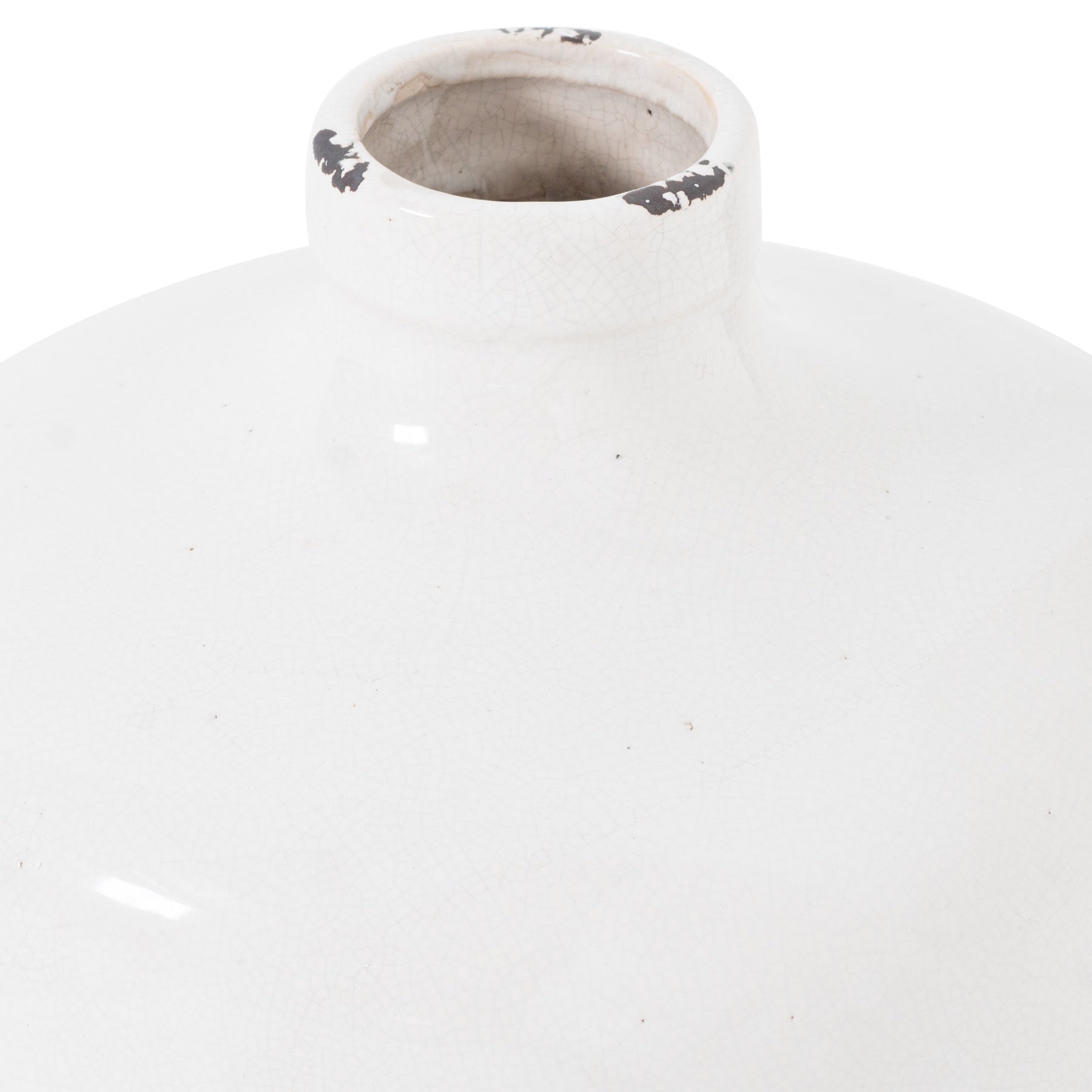 Garda Glazed Eve Vase — side view white ceramic