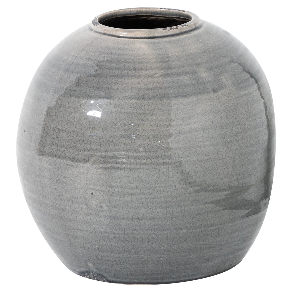 Garda Grey Glazed Tiber Vase — main product view