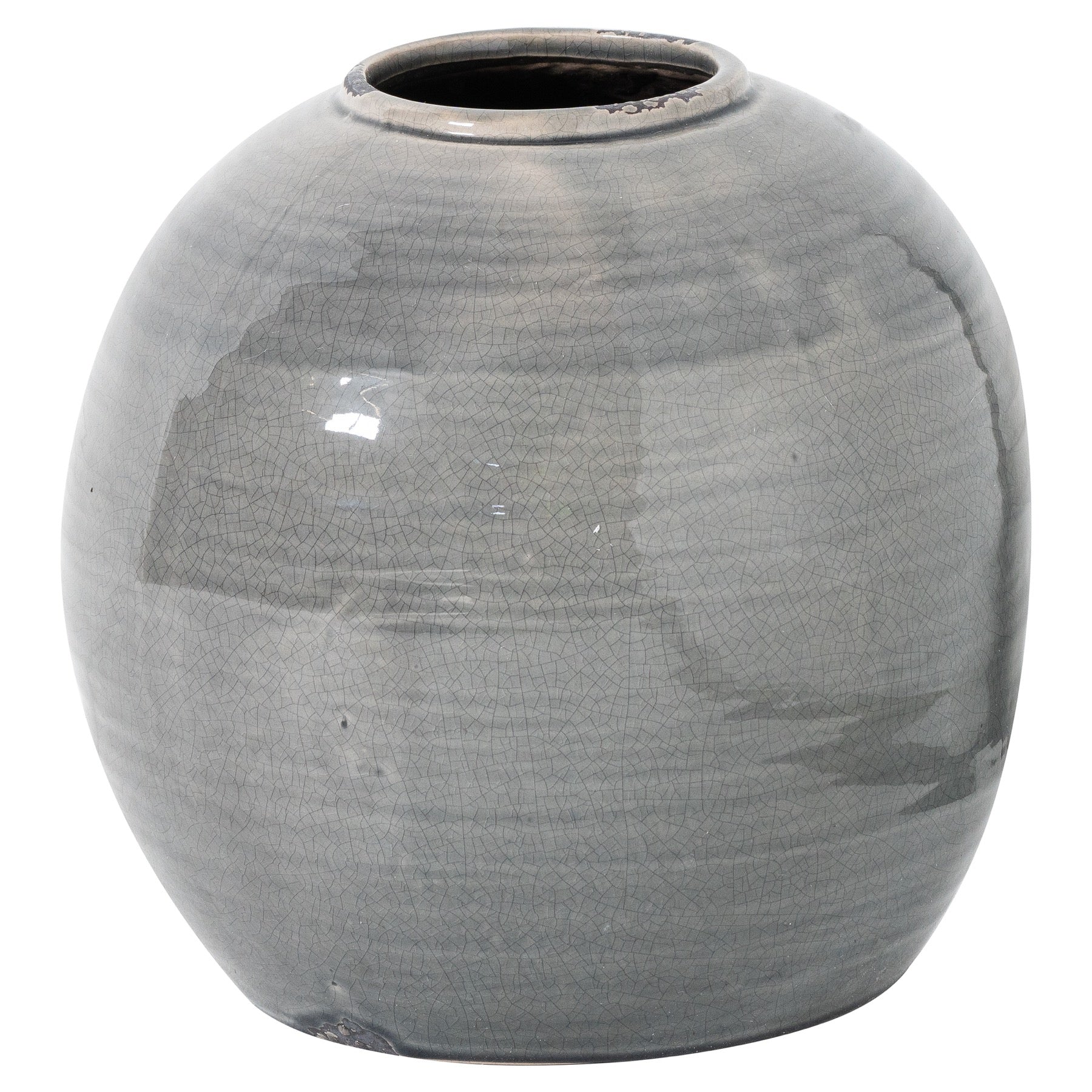 Garda Grey Glazed Tiber Vase — main product view