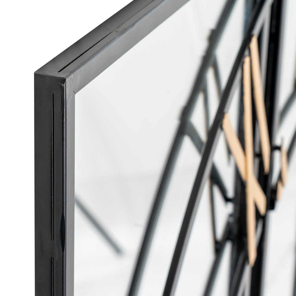 Brooklyn Black And Gold Wall Clock