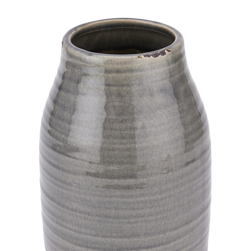 Garda Grey Stefanie Vase — side view grey ceramic