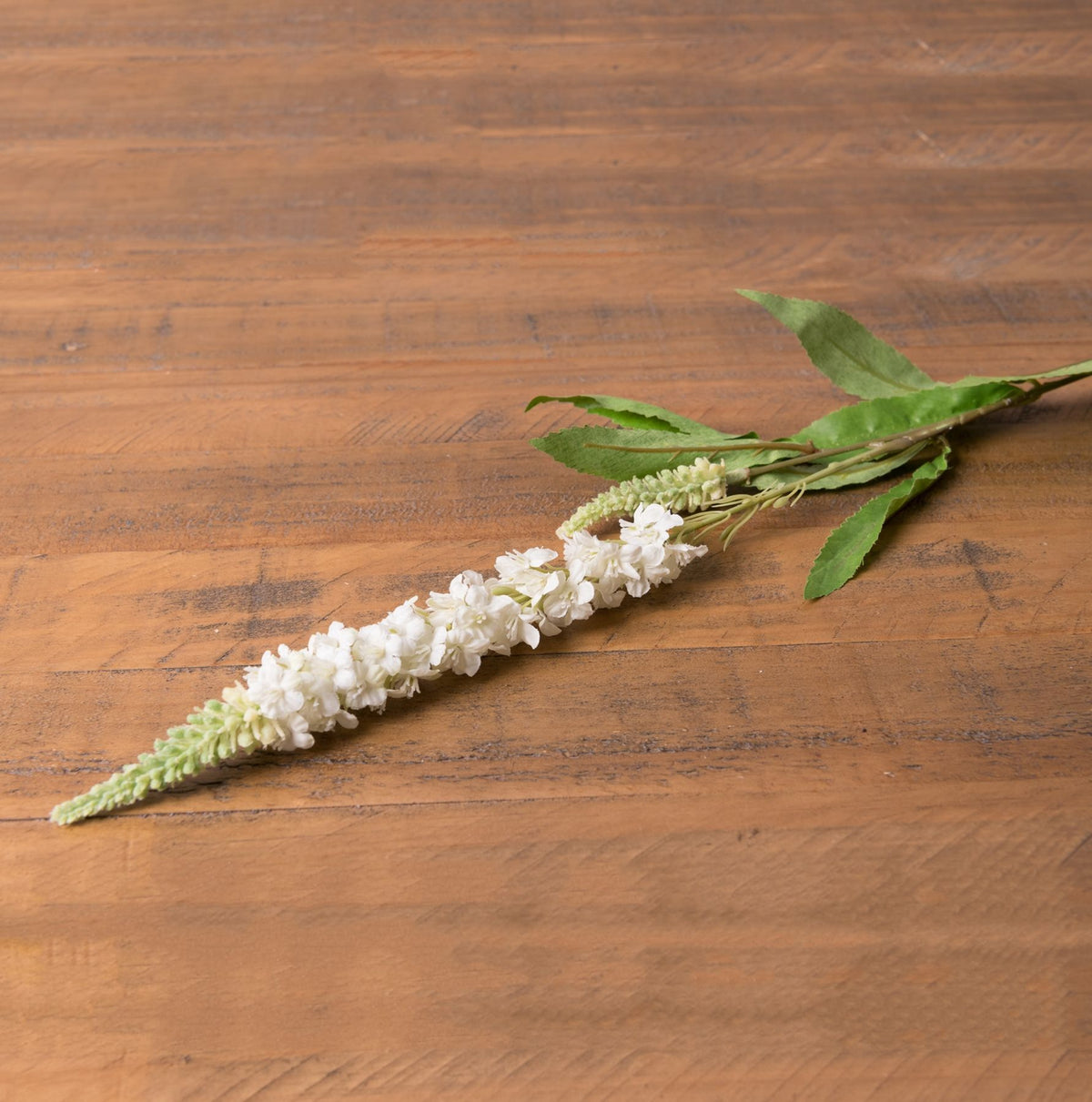 Artificial white veronica stem, 76cm