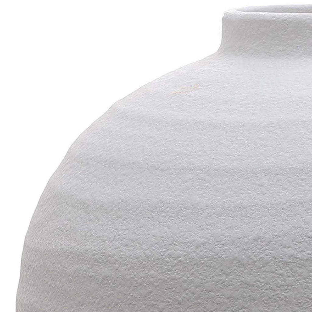 Tiber Matt White Ceramic Vase, alternative angle