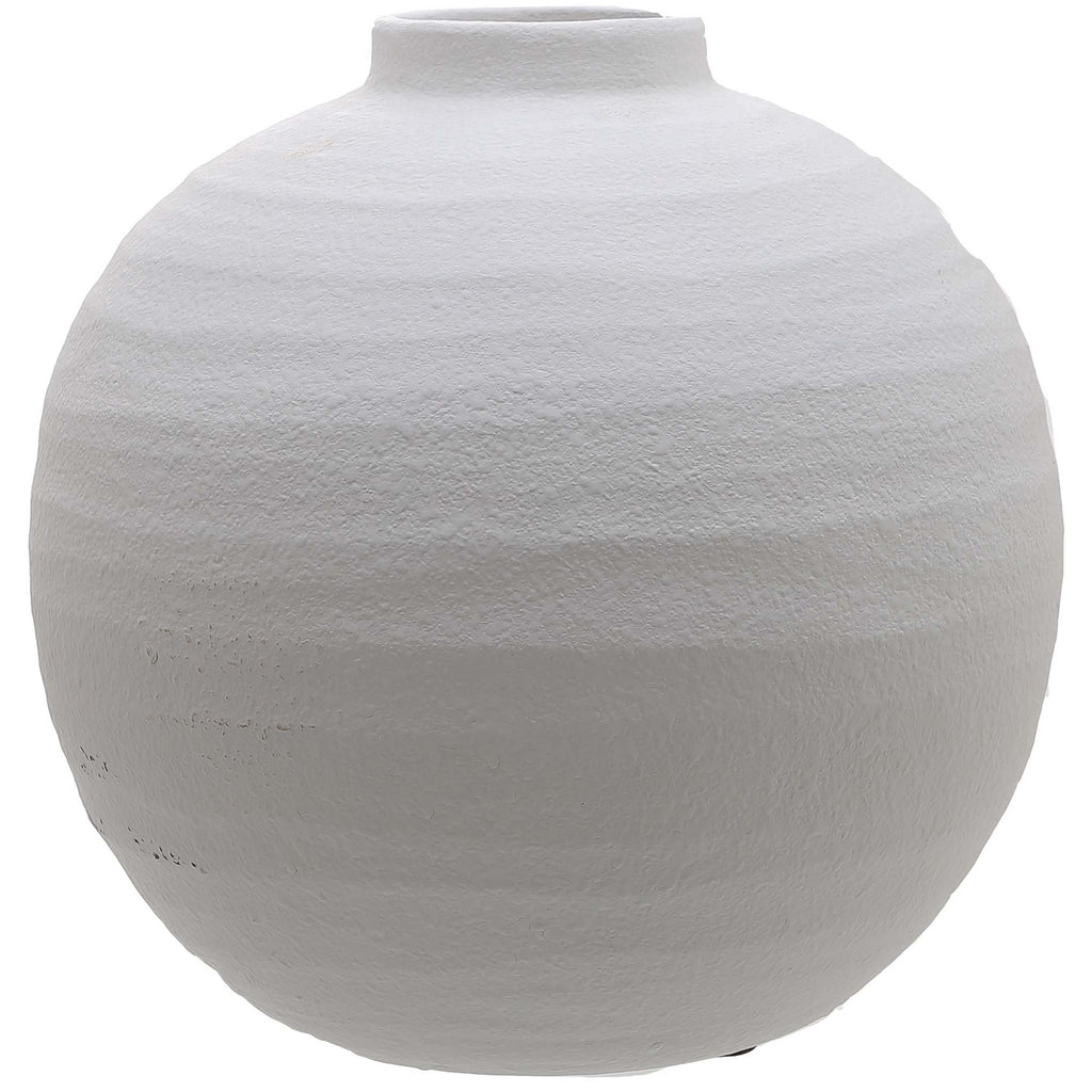 Tiber Matt White Ceramic Vase, main product view