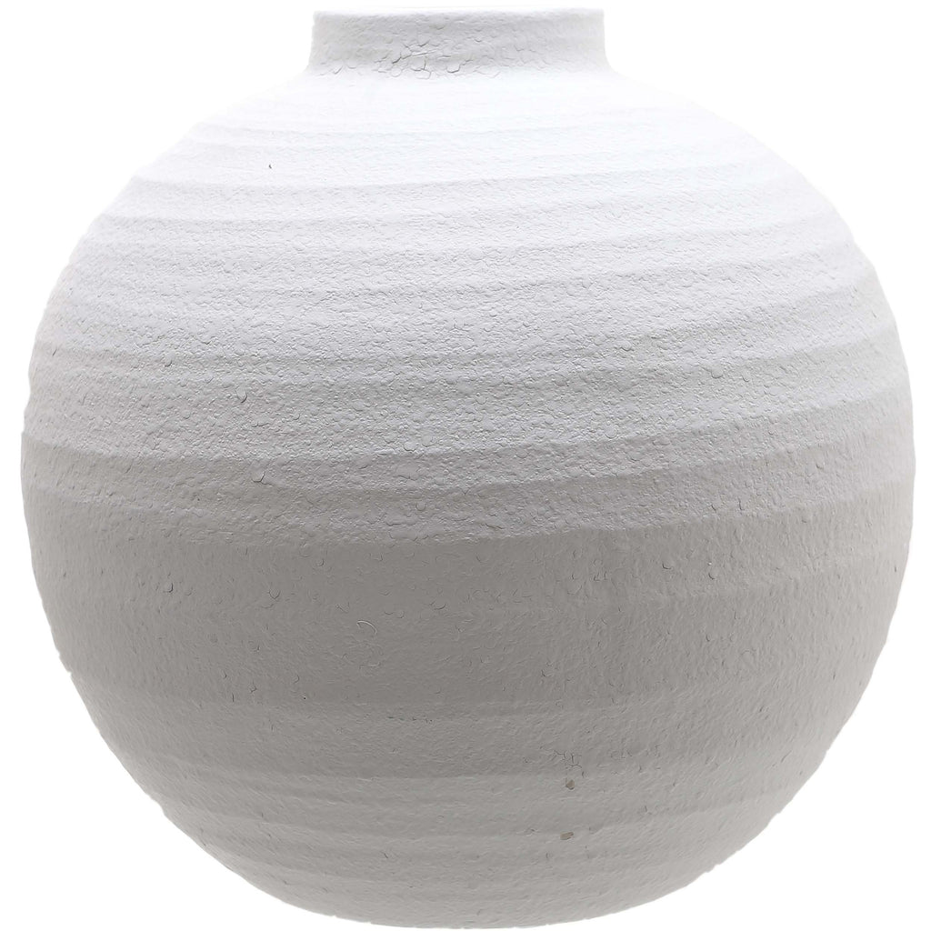 Tiber Large Matt White Ceramic Vase — main product view