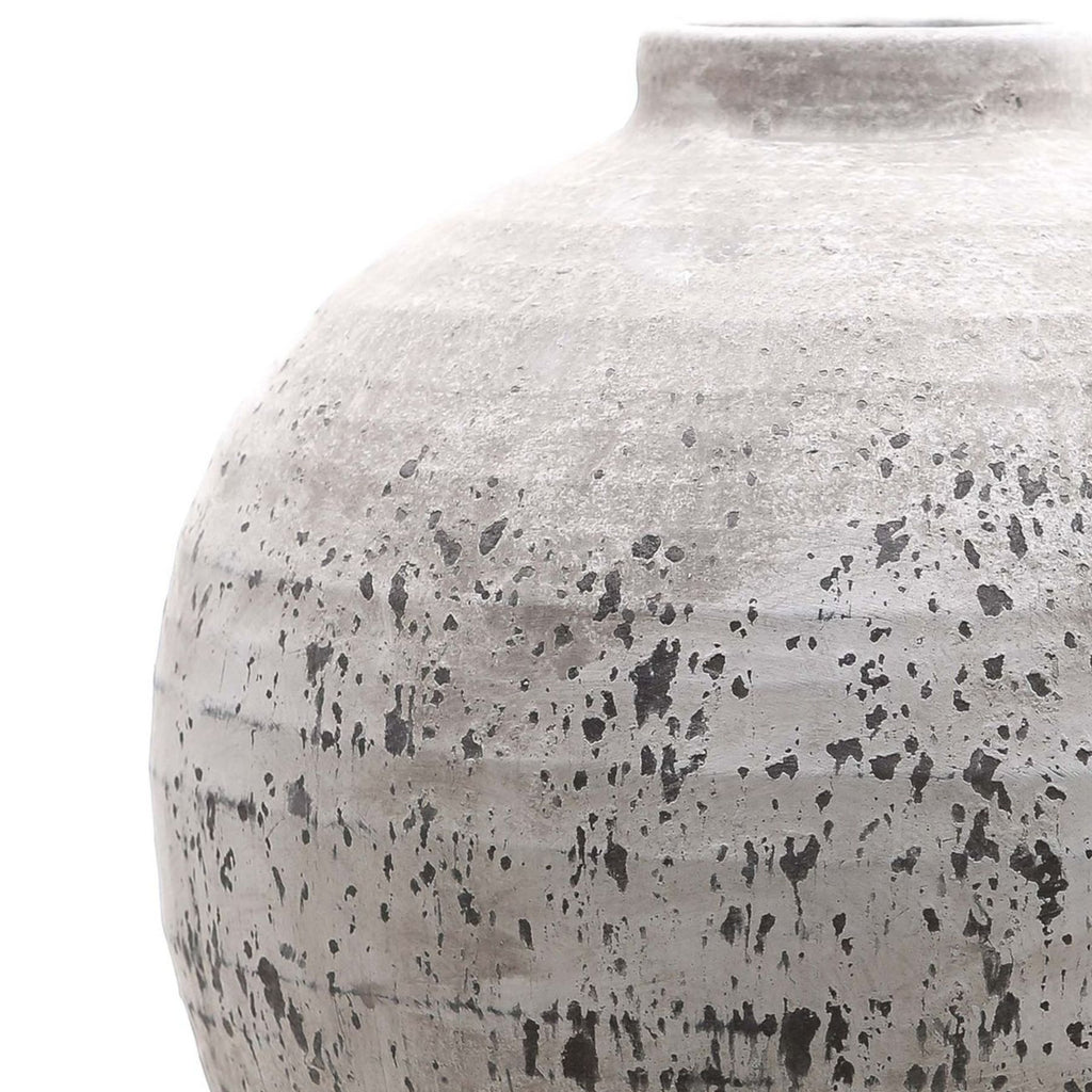 Tiber Stone Ceramic Vase — side view stone ceramic