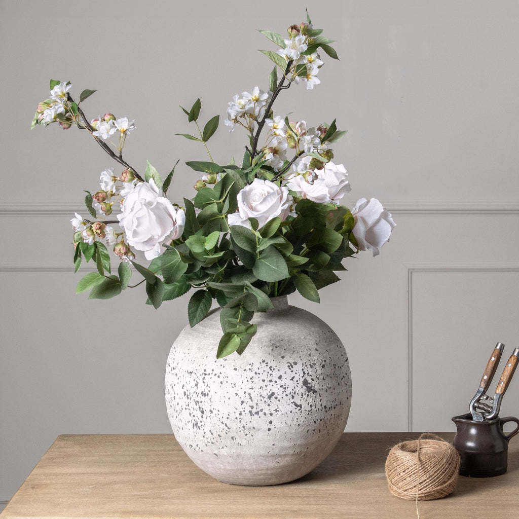 Tiber Stone Ceramic Vase — detail close-up stone ceramic