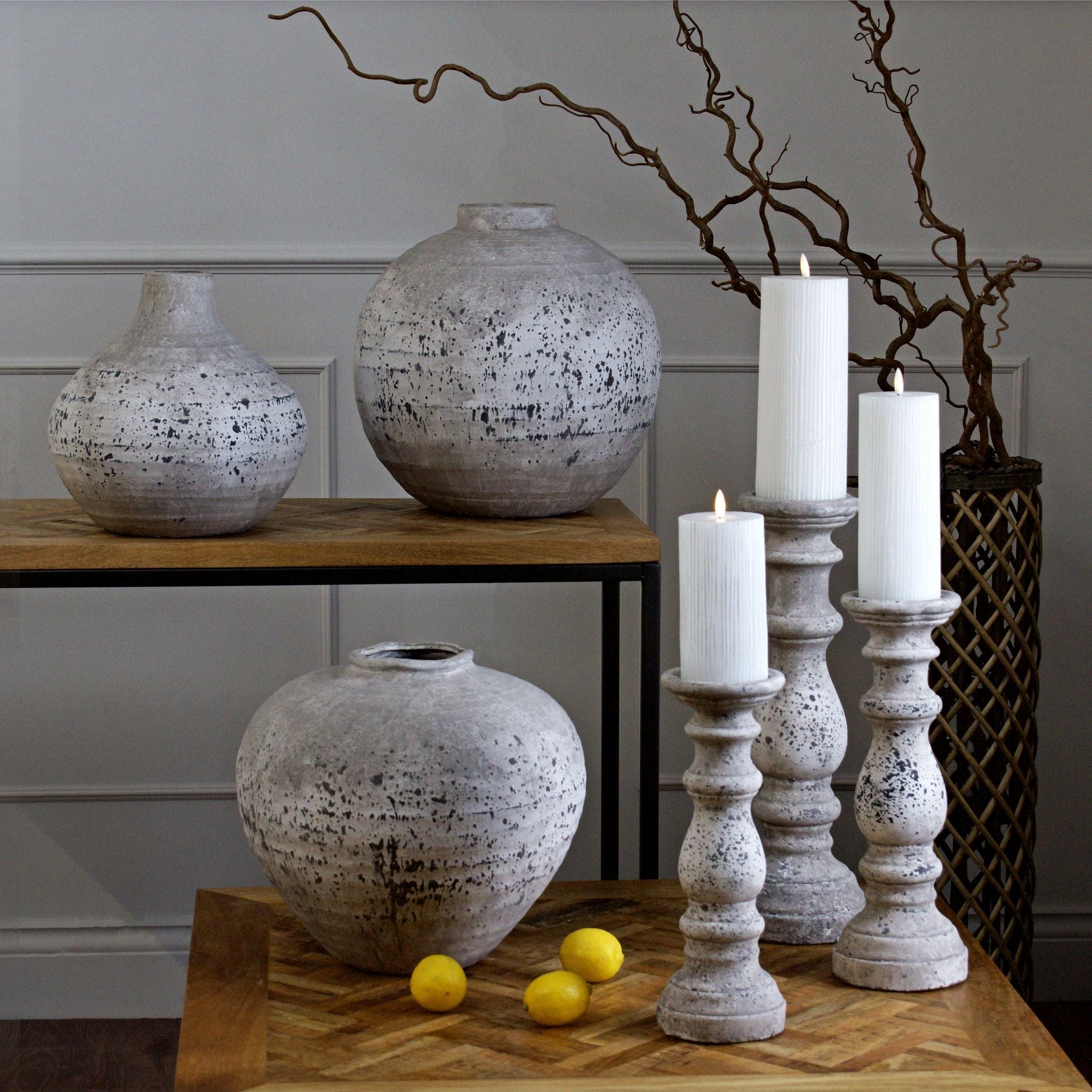 Tiber Large Stone Ceramic Vase — alternative angle stone ceramic