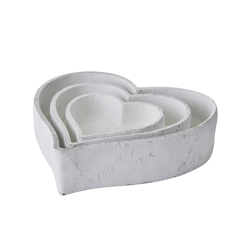 Set Of Three Large Matt White Ceramic Dishes — main product view