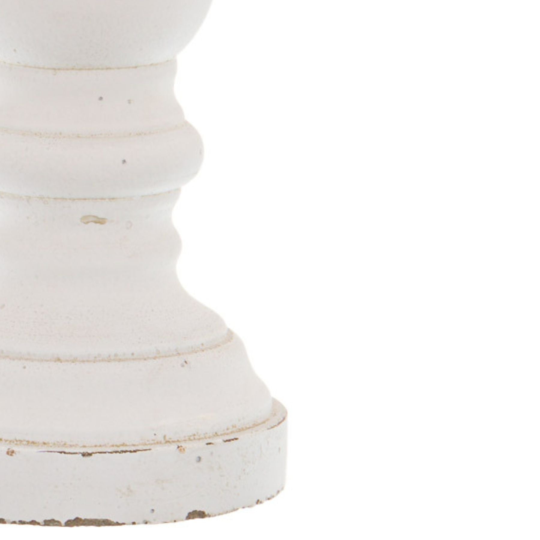 Matt White Small Ceramic Column Candle Holder — side view white ceramic