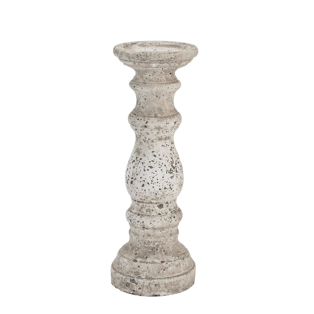 Small Stone Ceramic Column Candle Holder — main product view