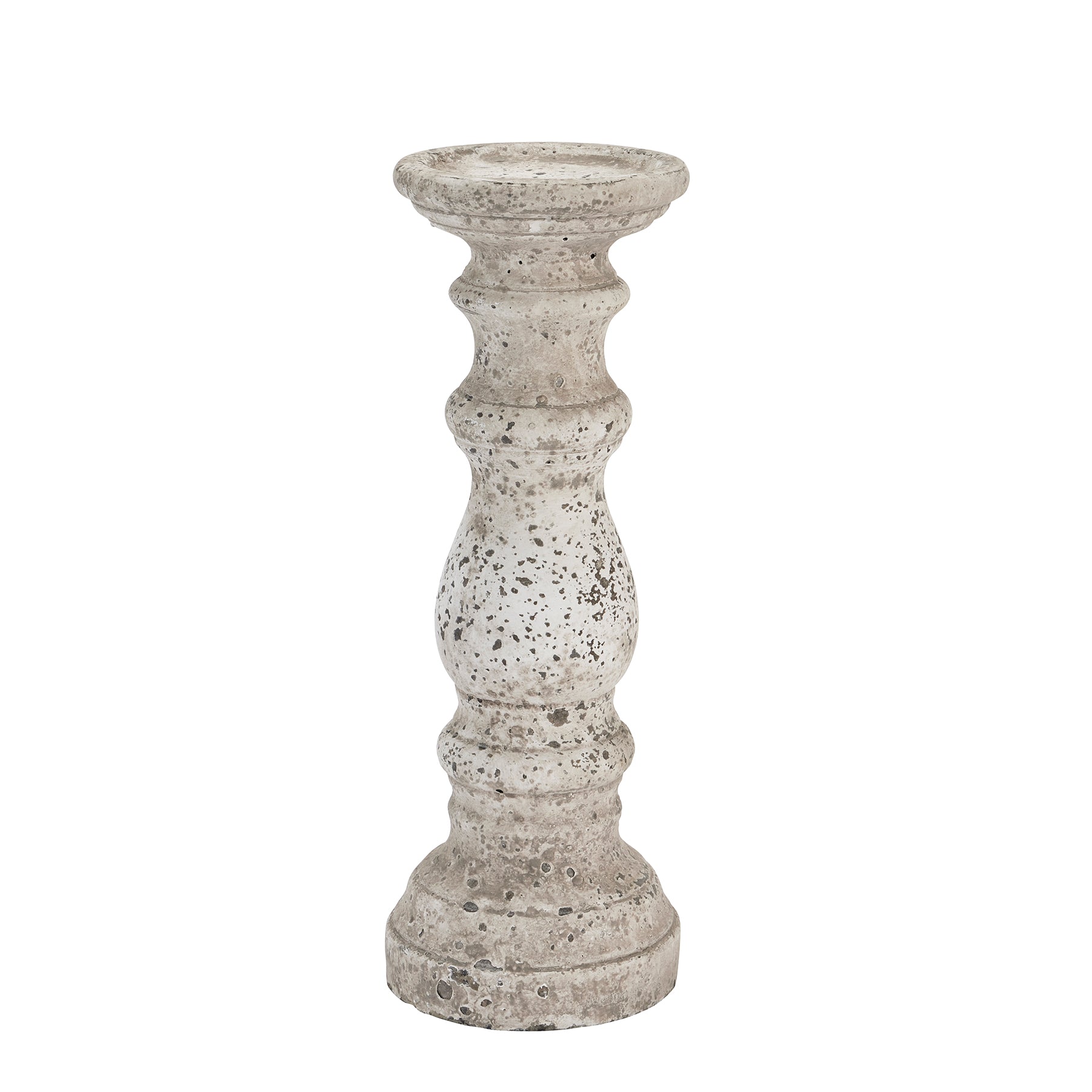 Small Stone Ceramic Column Candle Holder — main product view
