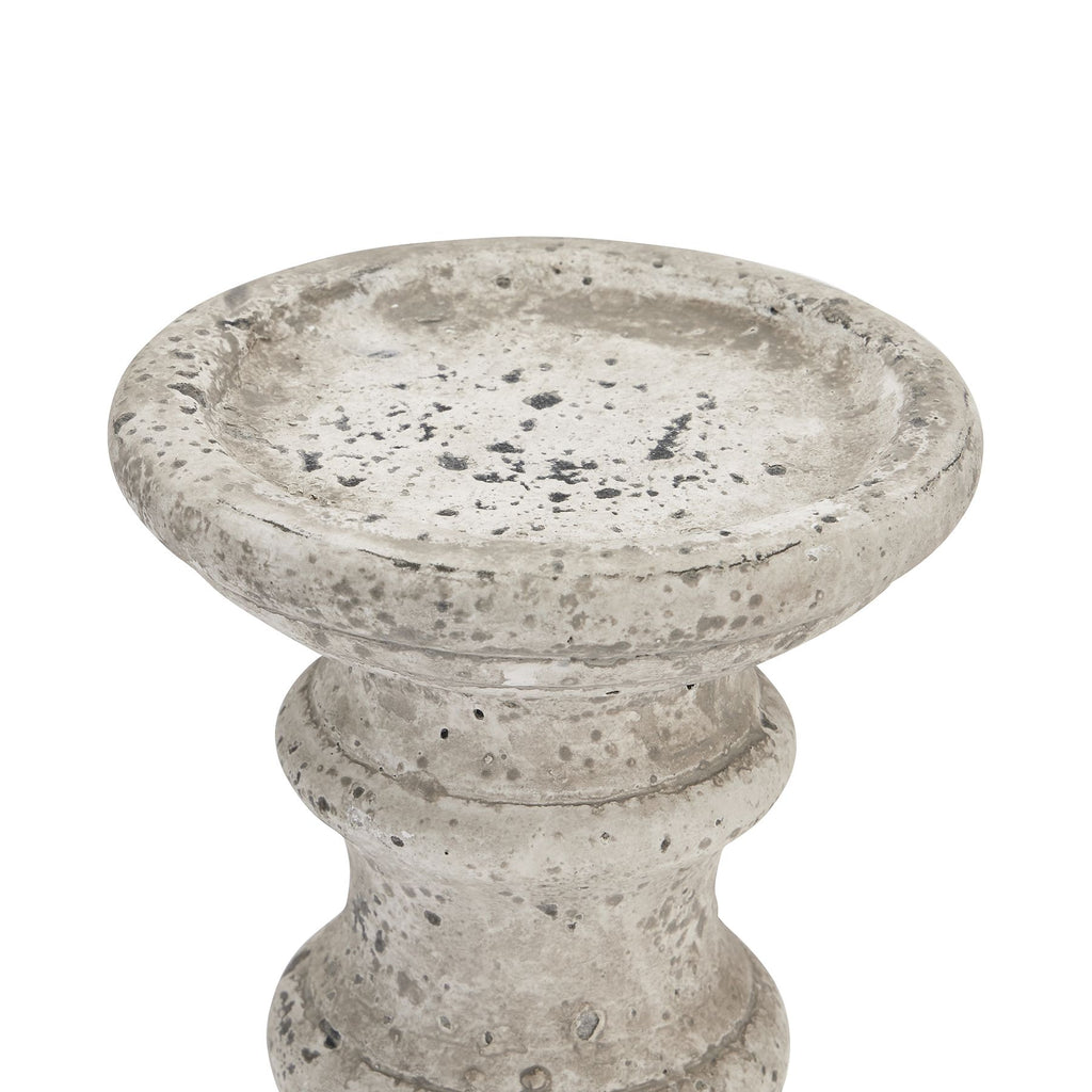 Stone Ceramic Column Candle Holder — side view stone ceramic