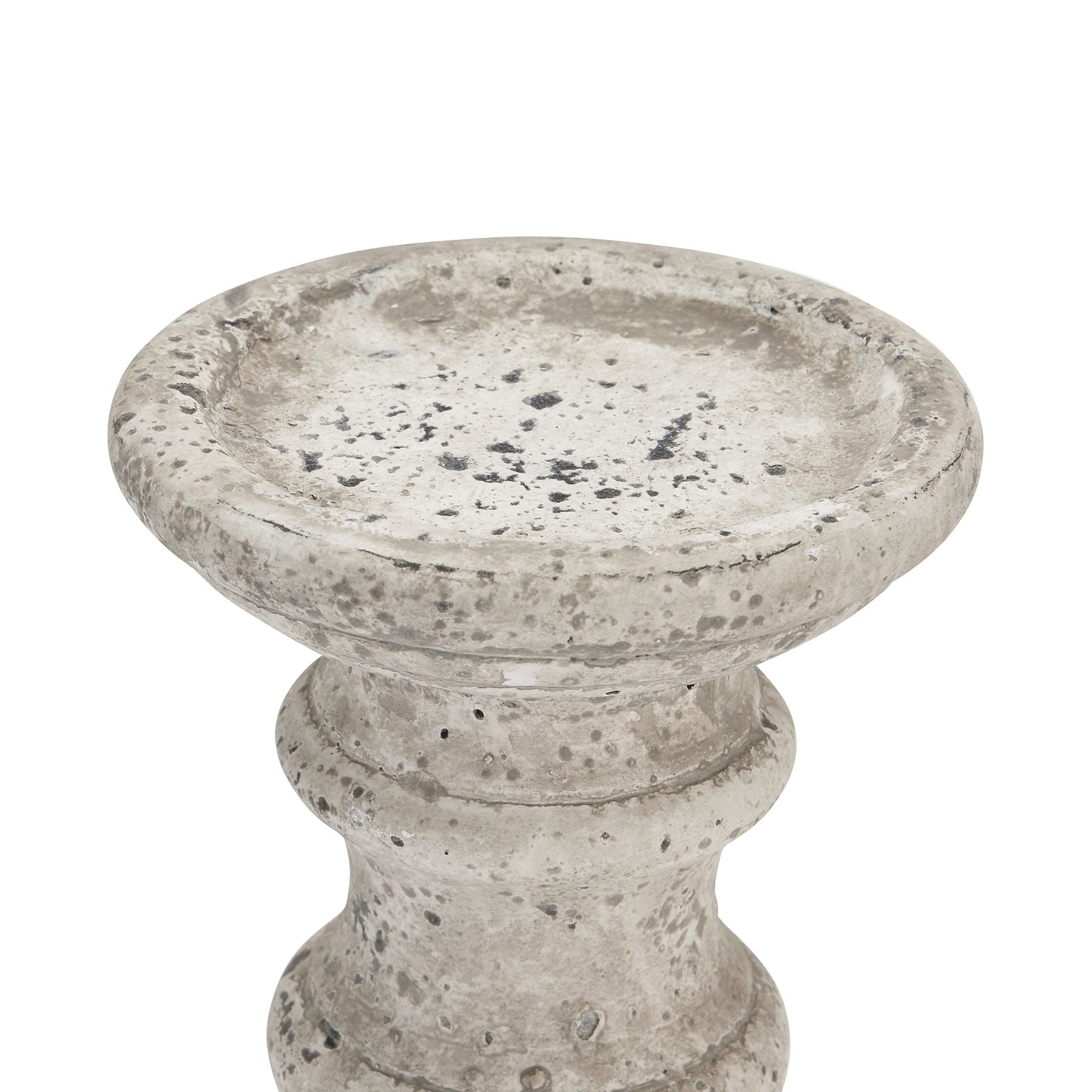 Stone Ceramic Column Candle Holder — side view stone ceramic