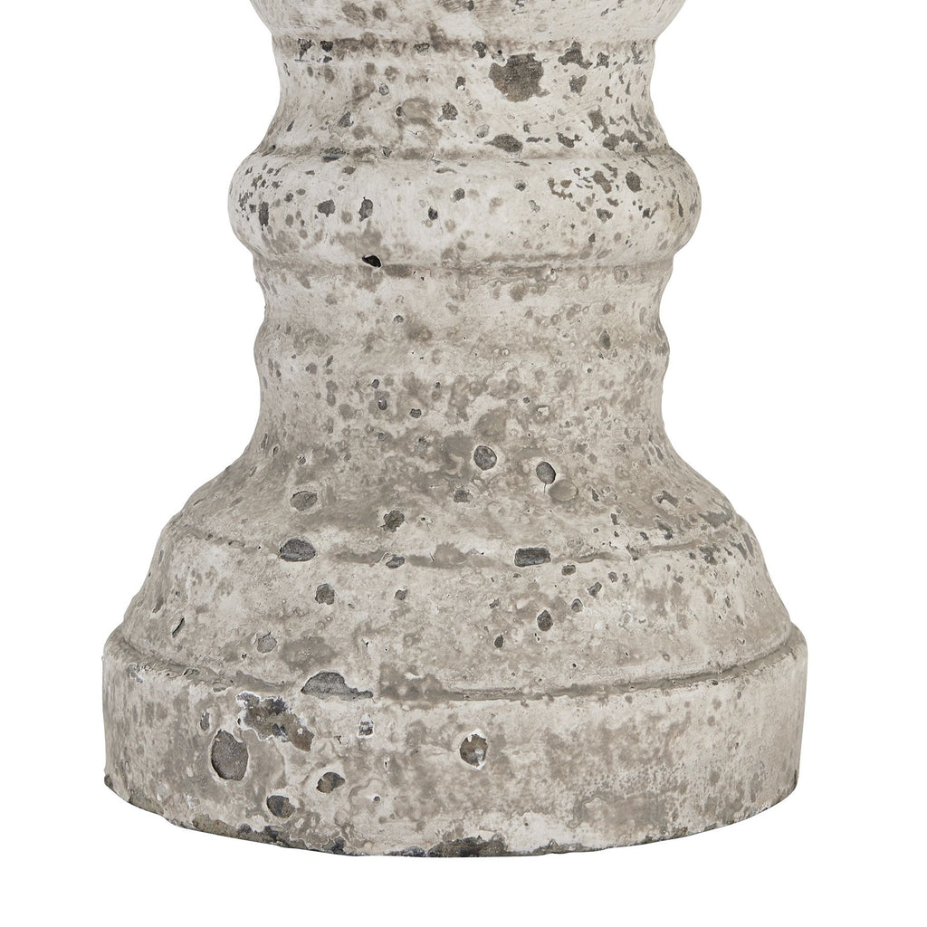 Stone Ceramic Column Candle Holder — detail close-up stone ceramic