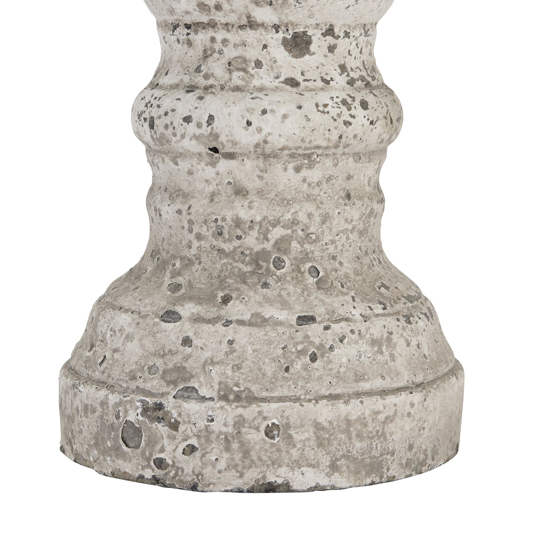 Stone Ceramic Column Candle Holder — detail close-up stone ceramic